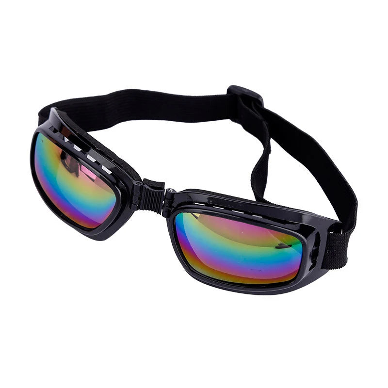 Foldable Vintage Motorcycle Glasses Polarized Outdoor Cycling Sunglasses Ski Goggles Windproof Dustproof UV Protection Glasses Qme Colorful