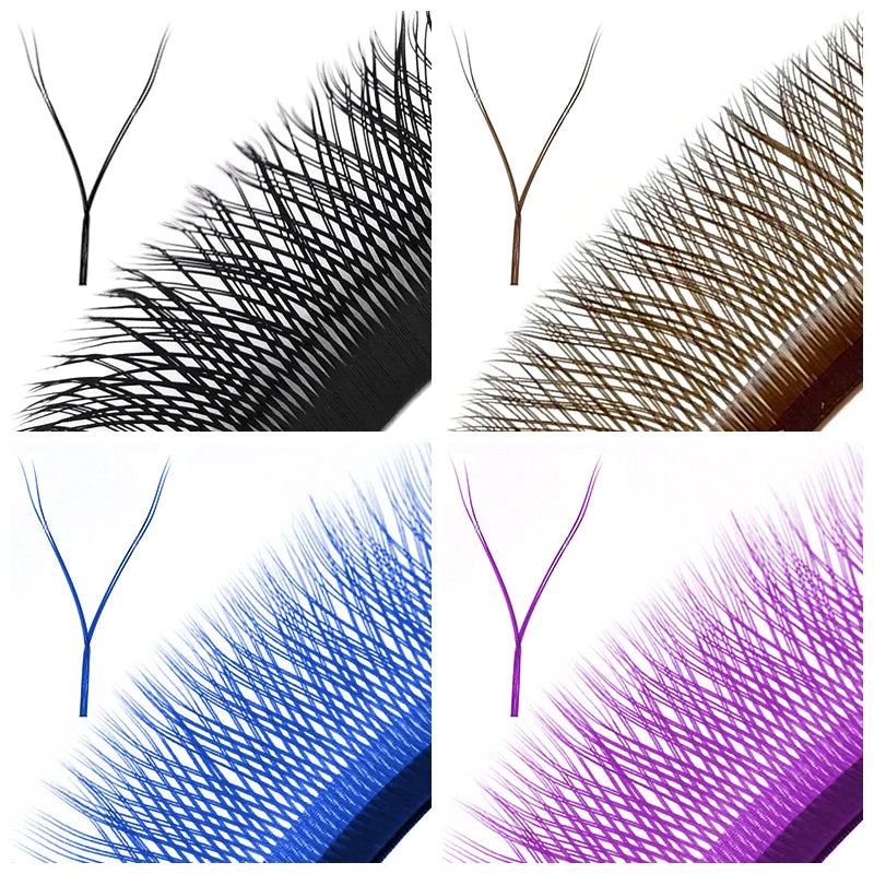 NATUHANA YY Shape Ombre Eyelashes Extension Two Tip Lashes C D Curl Qme