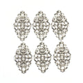 10Pcs 3Colors Antique Rhombus Flower Filigree Wraps Connectors DIY Scrapbook For Jewelry Making Home Decor Metal Crafts yk0904 Qme Silver