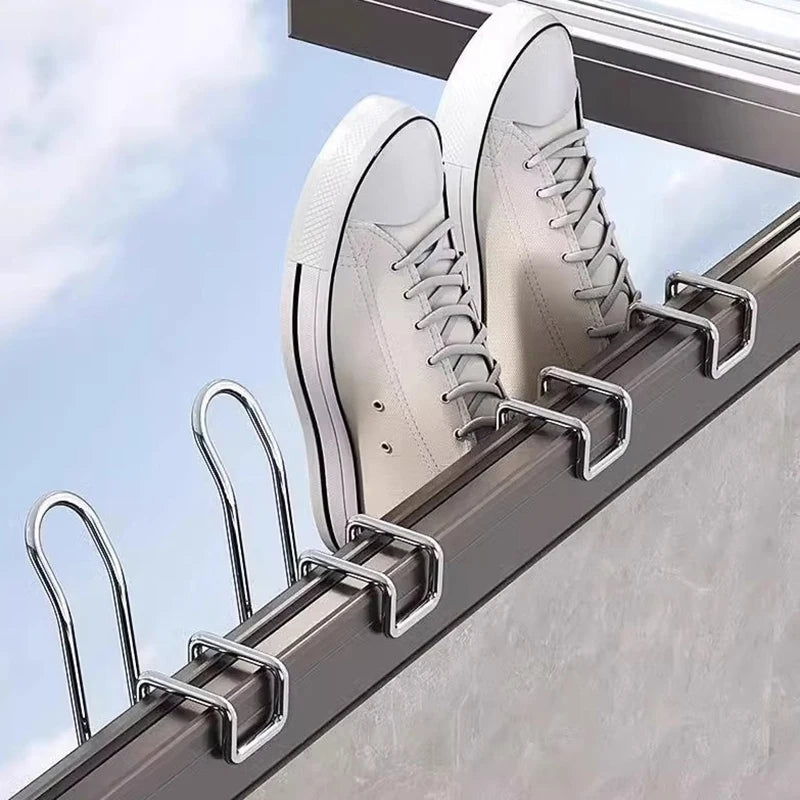 Closet Organization Stainless Steel Shoes Hanger Drying Rack Shoe Qme