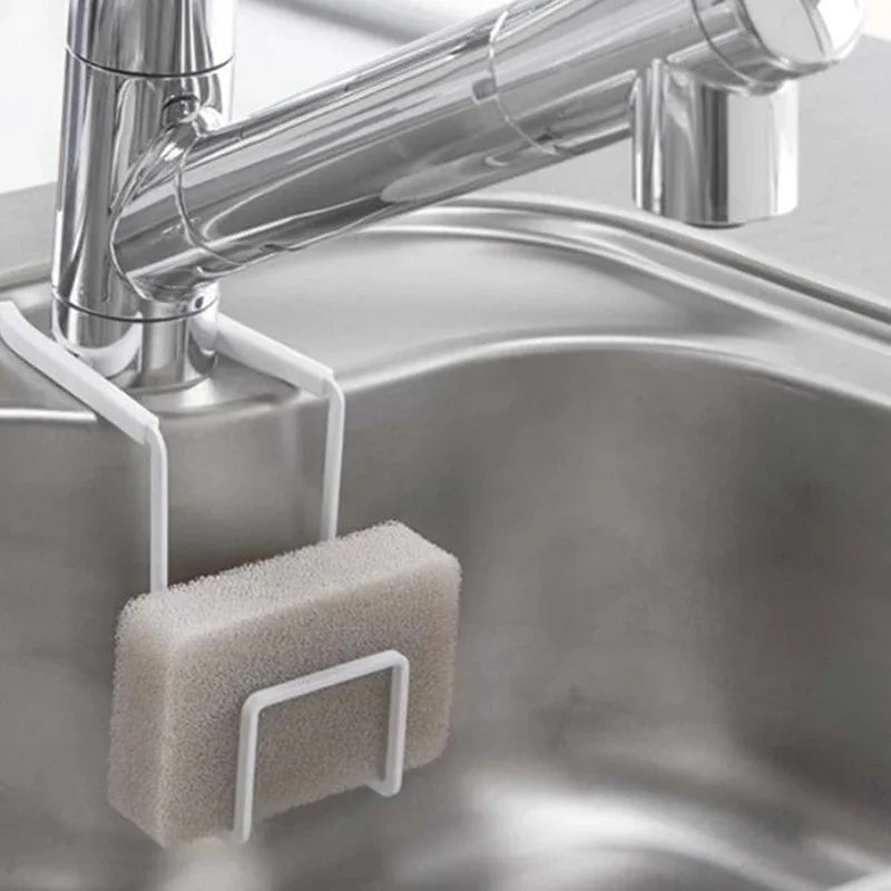 Sink Sponge Holder Small Kitchen Bathroom Metal Organizer Liquid Dish Drainer Faucet Rack Shower Convenient Qme