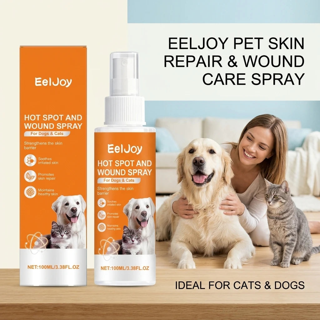 Pet Skin Care Spray Soothing Itchy Irritated Skin Promote Skin Repair Strengthen Skin Barrier Dogs & Cats Daily Skin Relief Mist Qme Default Title