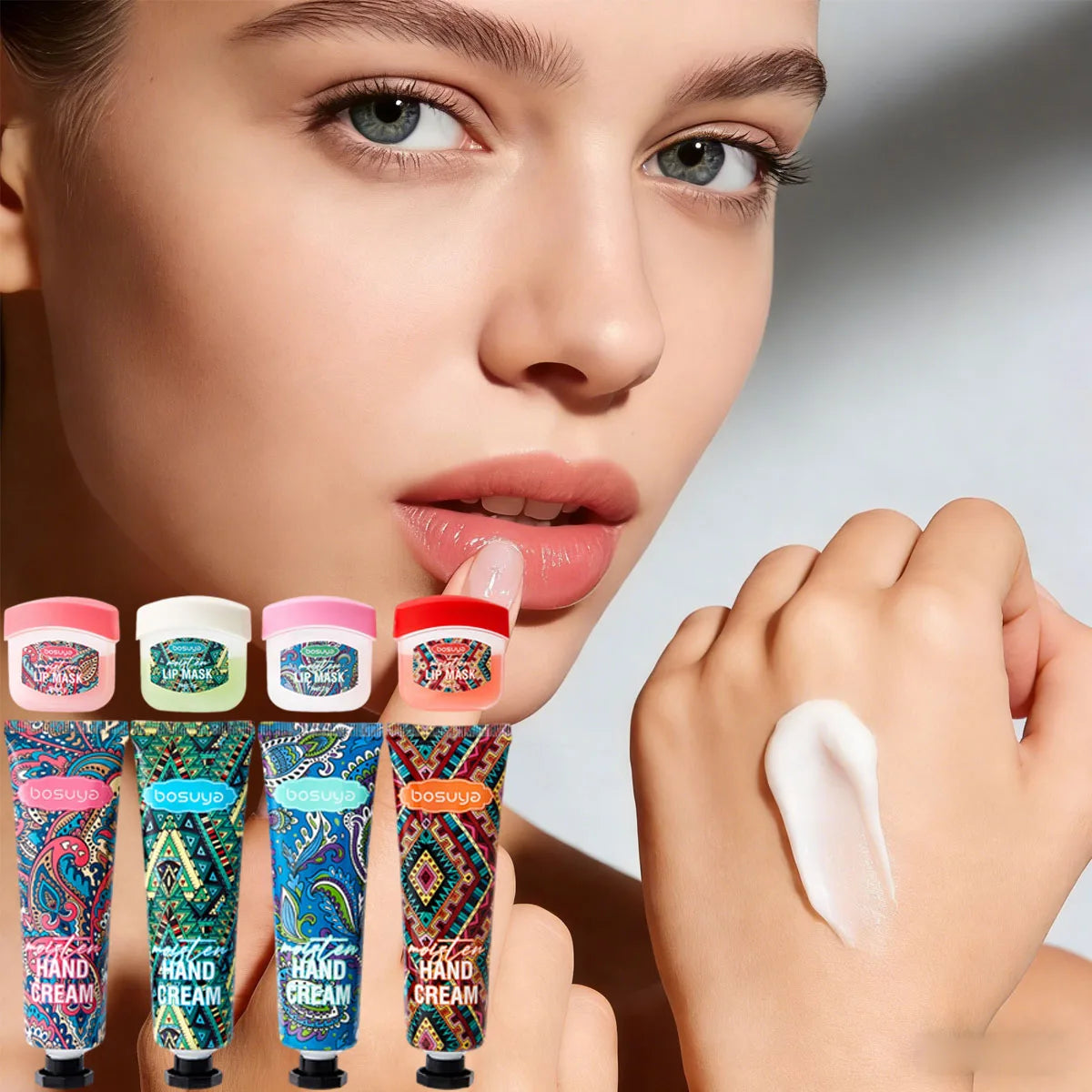8-piece Lipstick Hand Cream Fruit Flavor Long-lasting Hydration Light Qme