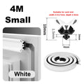 4M Plastic Steel Window Sealing Strip Flexible TPE Window Gap Insulation Weatherstrip Bilateral Windproof Dustproof Strip Qme Small White 2pcs