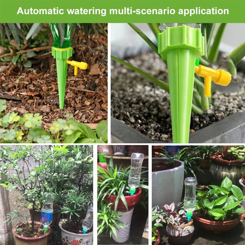 Automatic Drip Irrigation System Self Watering Spike for Flower Plants Greenhouse Garden Adjustable Auto Water Dripper Device Qme