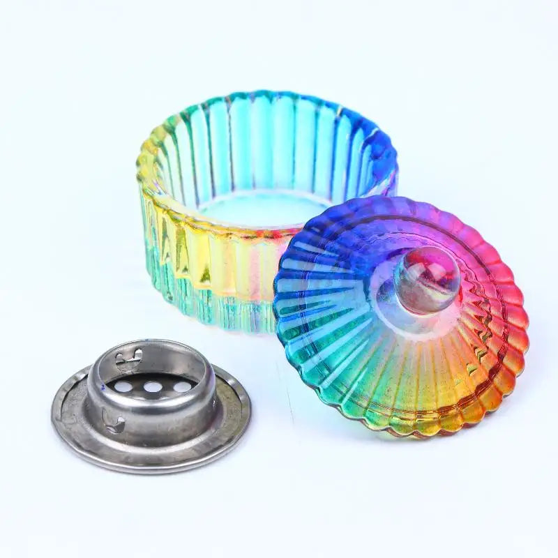 Colorful Crystal Acrylic Powder Liquid Nail Cup Lid Ideal DIY Art At Qme