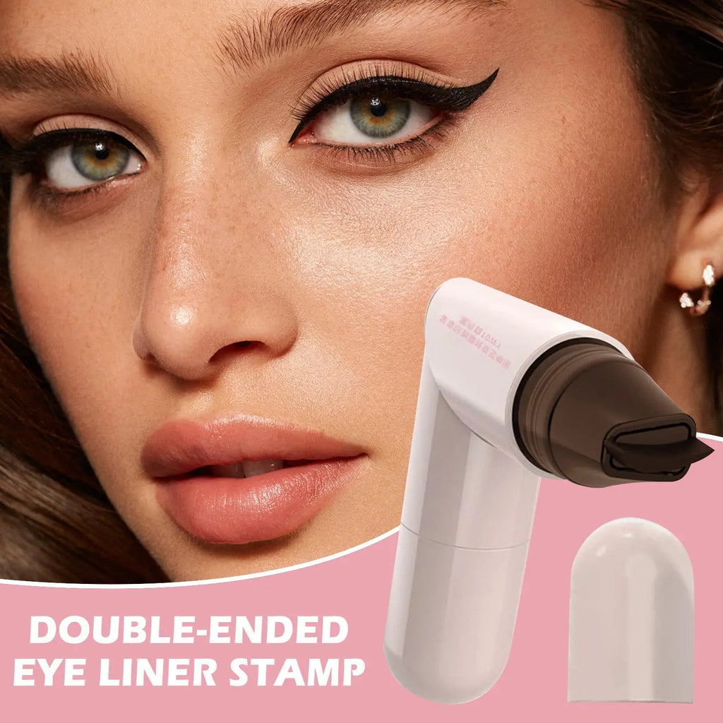 1pc Winged Eye End Stamp Double-Tip Women Makeup Eye End Wing Stamp Waterproof Stencil Portable Quick Drying Eyeliners Cosmetics Qme