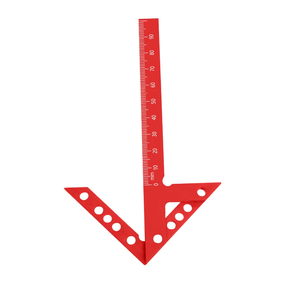 45/90 Degree Center Finder Measuring Ruler,Woodworking Angle Marking Tool,Carpenter Precision Scribe For Accurate Layout And DIY Qme