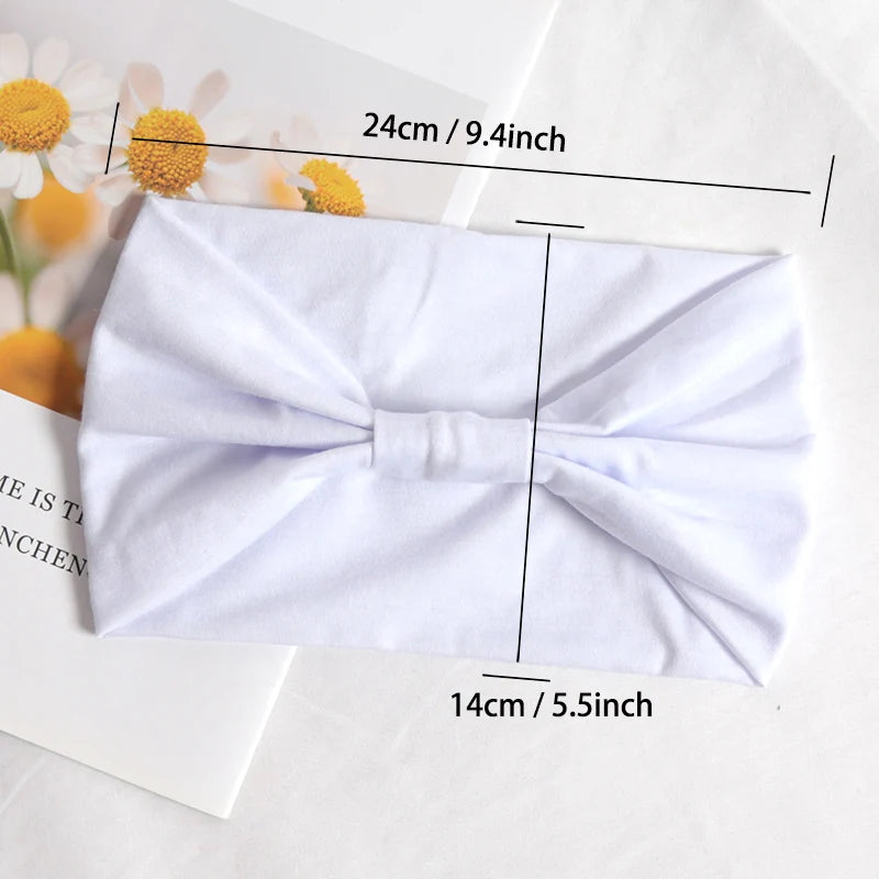 Headband Women Stretchy Wide Hair Band Yoga Running Sports Sweatband Qme