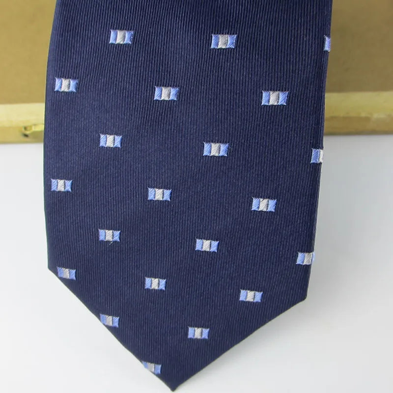 Men Silk Tie Formal Male Mens Navy Brown Groom Wedding Necktie Suit Qme rt-7