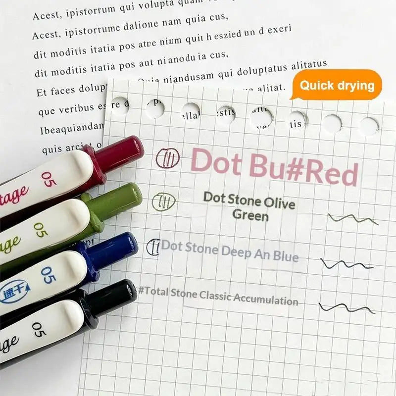 Vintage Luxury Pens Quick-dry Ink Smooth Writing Journal Pen Suitable Qme