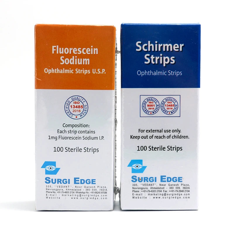Tear Secretion Test Strips Sodium Fluorescein Artificial Filter Qme