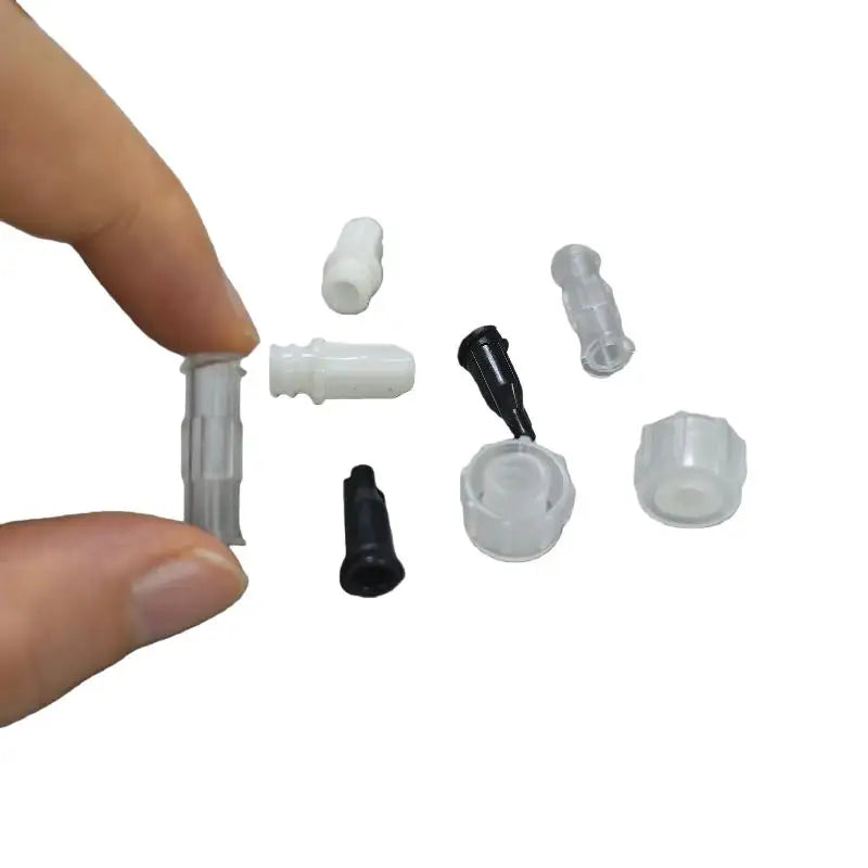 Transparent Plastic Syringe Connector Leak Proof Double Helix Medical Qme