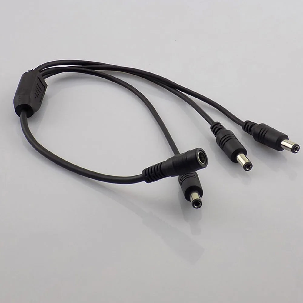5pcs 12V DC Power Supply 1 Female to 4 Male way Splitter Plug extension Cable cord connector 5.5*2.1mm for Led strip light Qme