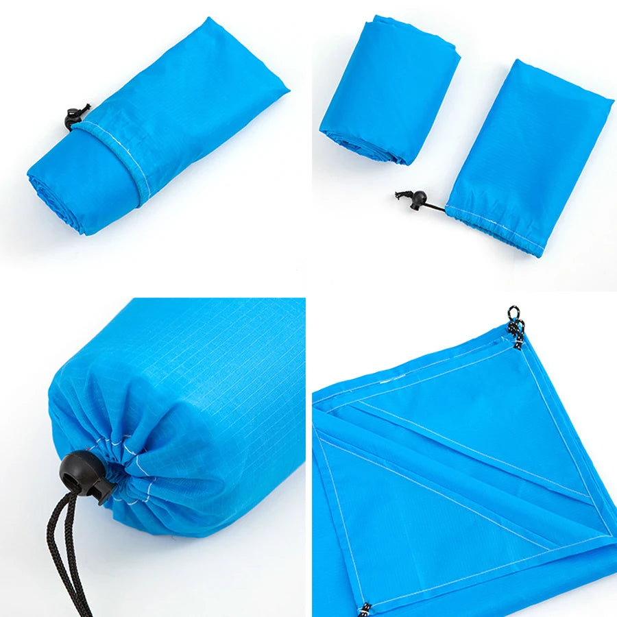 1.4*2m Waterproof Pocket Beach Blanket Folding Camping Mat Mattress Portable Lightweight Outdoor Picnic Mat Sand Beach Sunbathin Qme