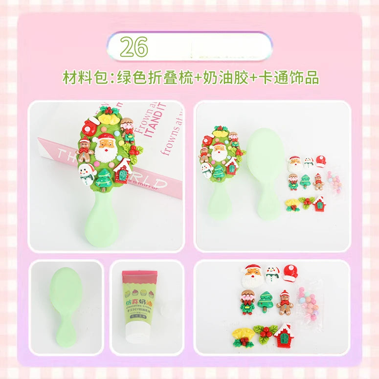 Hello Kitty Kuromi DIY Cream-colored Air-cushion Comb Materials Qme 30