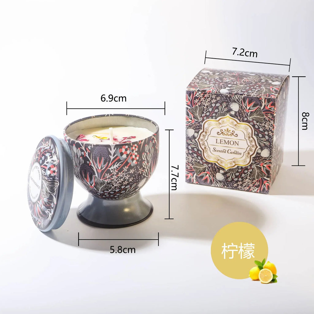 Candle Gift Set Soy Wax Aromatherapy Jar Candles in Tin Can Luxury Wedding Favors Bridesmaid Souvenir for Guests Home Decor Qme Lemon1