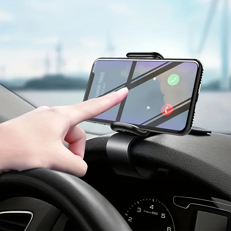 Car Phone Holder Easy Clip Mount Stand Panel Dashboard GPS Navigation Multi-Functional Bracket Holder For IPhone Xiaomi Qme