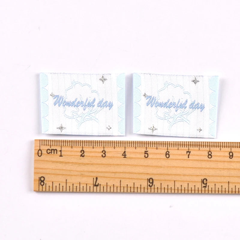 20pcs 18-53mm Assorted Cute Cherry Peach Fabric Labels, Handmade Sew On Tags for DIY Clothes Bags Crafts cp4301 Qme 40x30mm-2