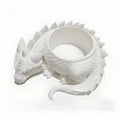3D Printed Dragon Shaped Plant Pot Plastic Funny Flower Container Handmade Growing Pots Jewelry Storage Tray For Home Decoration Qme White