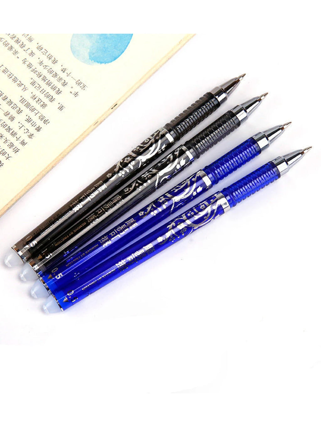 Erasable Gel Pens Refills Set 0.5 Mm Fine Point Blue/black Kawaii Ballpoint Pen for Writing Stationery Office School Supplies Qme