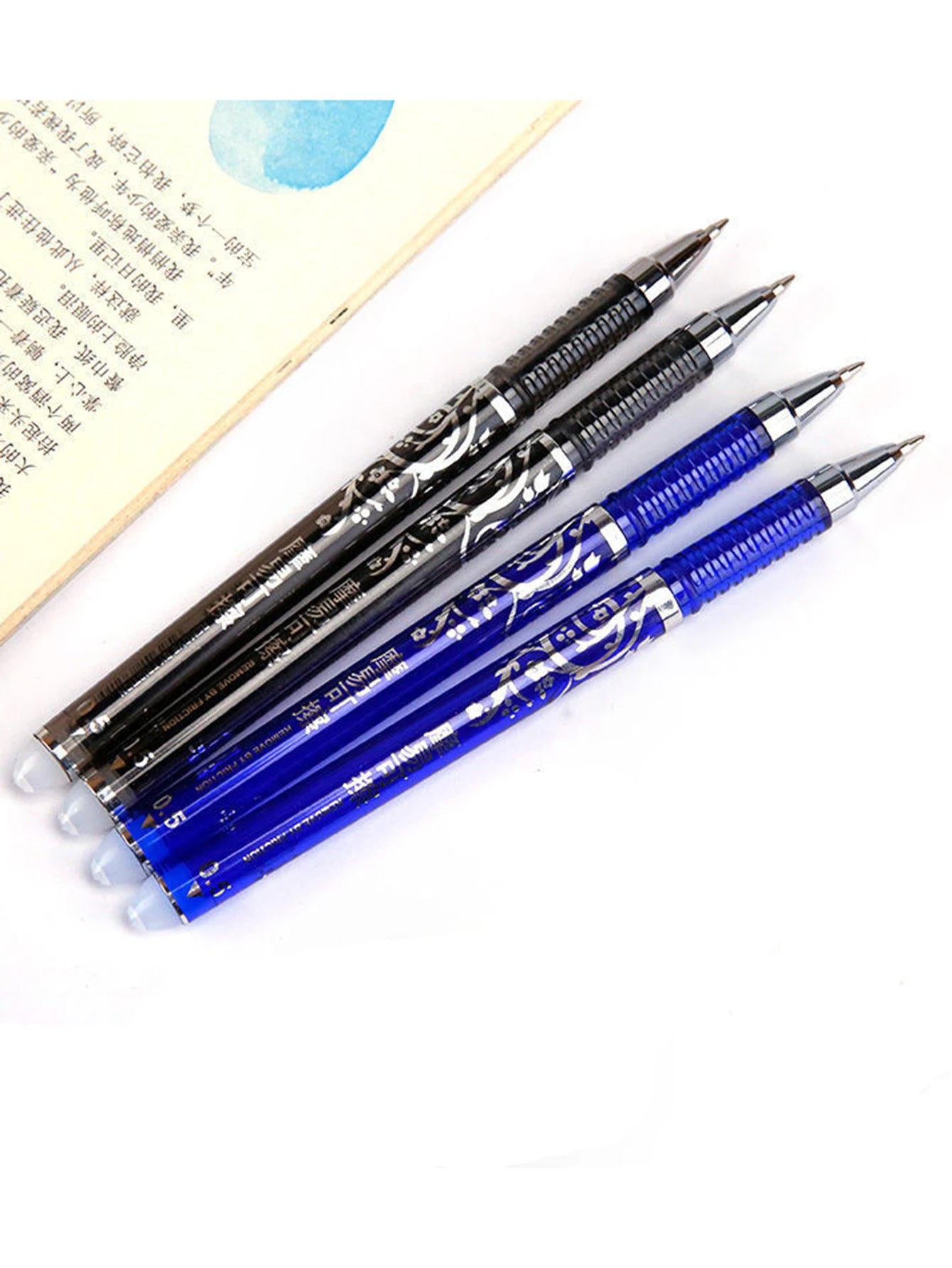 Erasable Gel Pens Refills Set 0.5 Mm Fine Point Blue/black Kawaii Ballpoint Pen for Writing Stationery Office School Supplies Qme