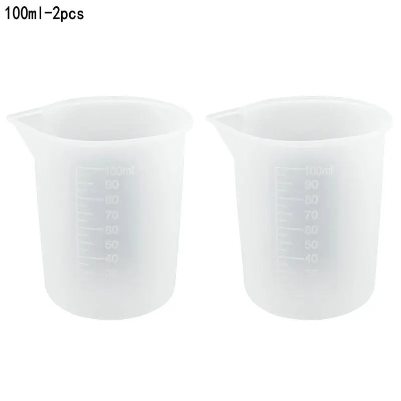 Epoxy Resin Tools Silicone Pad Measuring Cups Beaker Disposable Stirring Stick Rods Spoons Gloves For Jewelry Making Accessories Qme 1