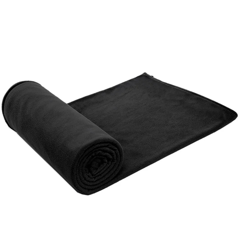 Portable Travel Camping Nap Sleeping Bag Adults Fleece Suitable All Qme one size Black