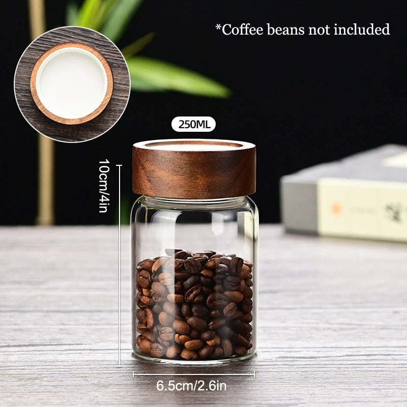 Coffee Beans Storage Container Tube Display Rack Tea Bottle Glass Single Dose Espresso Accessory Coffeware Set Barista Tool Gift Qme 250ML