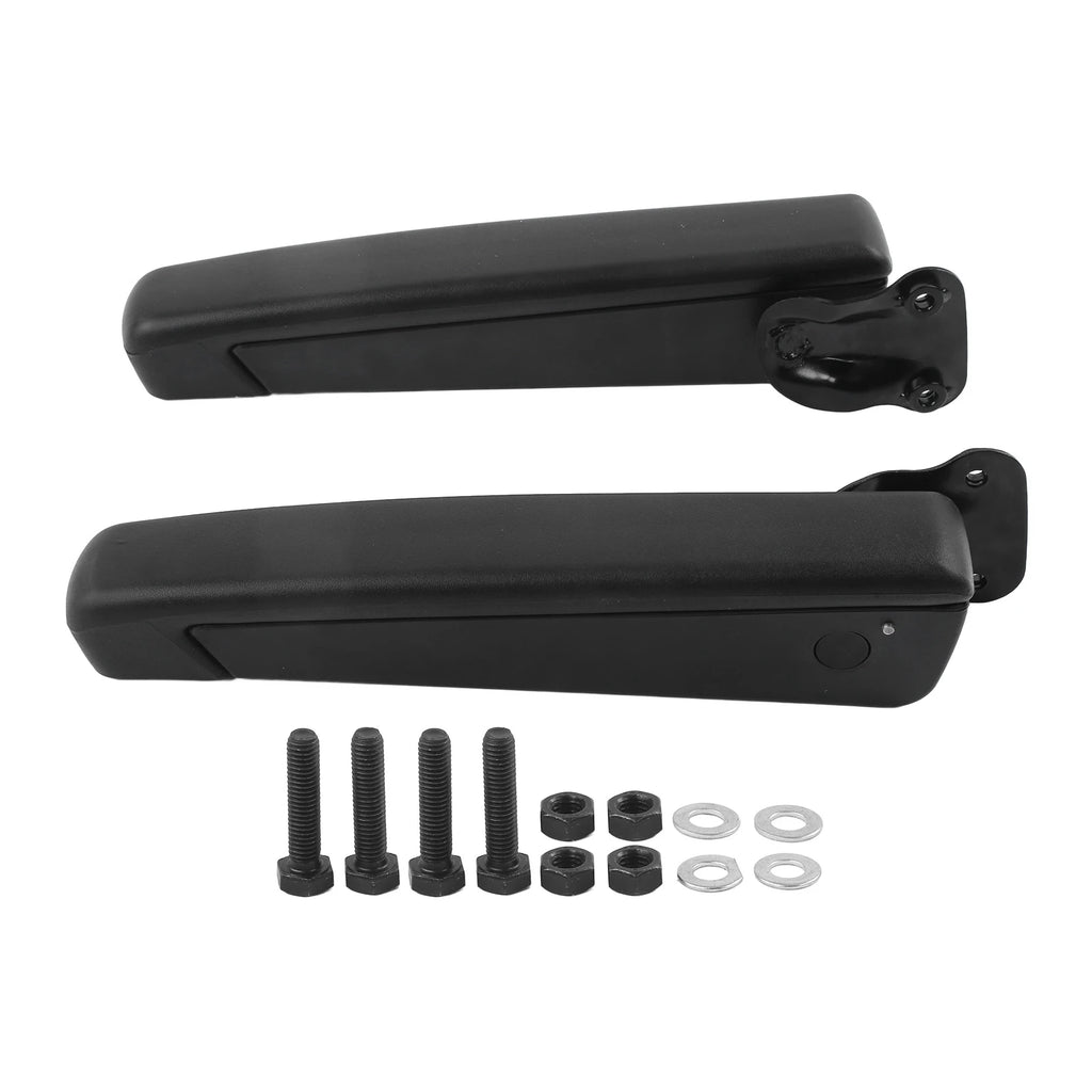1Pair of Car Adjustable Seat Armrest Shock Resistant PU Sponge Black Universal for Automobiles Trucks Adjustable Armrest Qme black