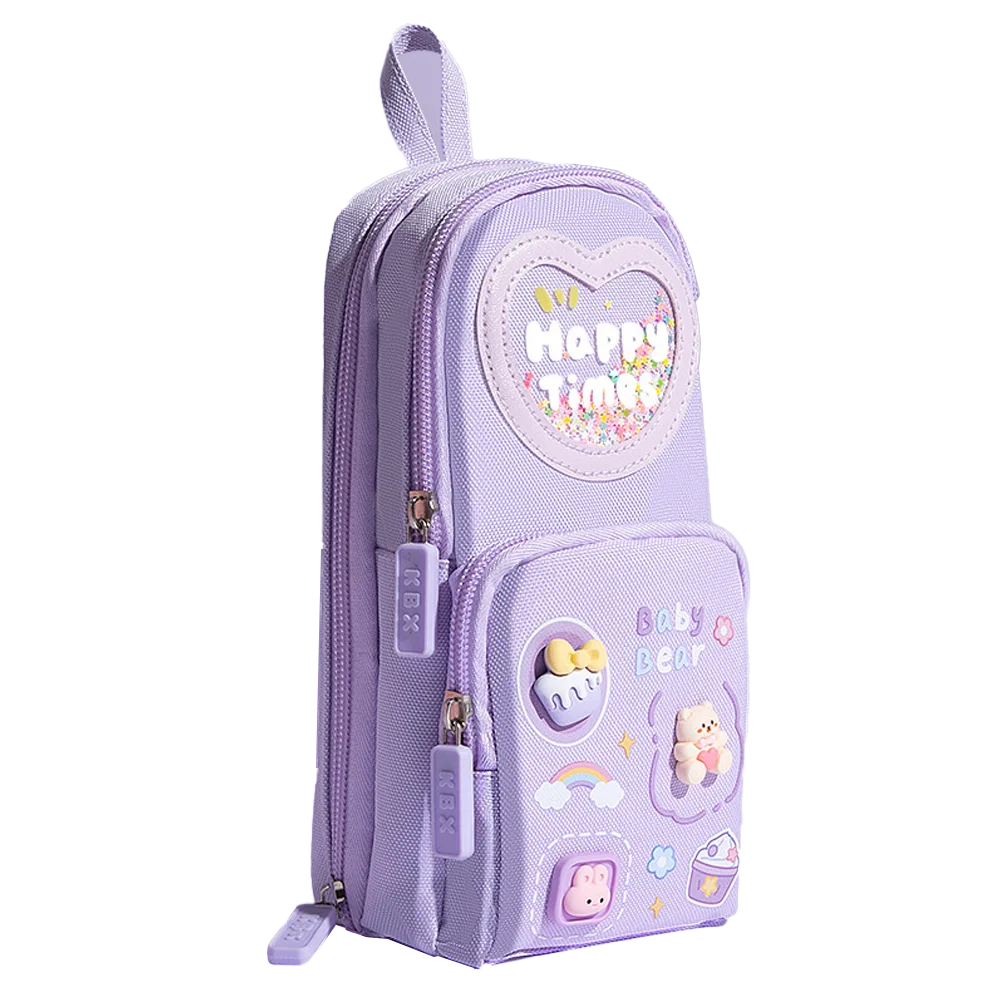 High Appearance Level Large-capacity Schoolbag And Pen Case Primary School Stationery Bag And Box Multi-functional Pen Case Qme Sweet cone 1pc