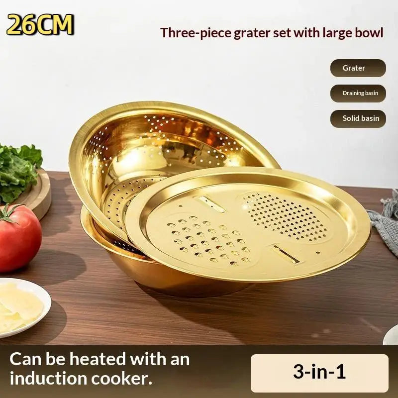 3-In-1 Stainless Steel Kitchen Equipped Built-in Grinding Qme B