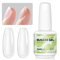 Nailpop 7-in-1 Builder Nail Gel Fast Building Polish Clear White Pink Qme Builder Gel CLEAR