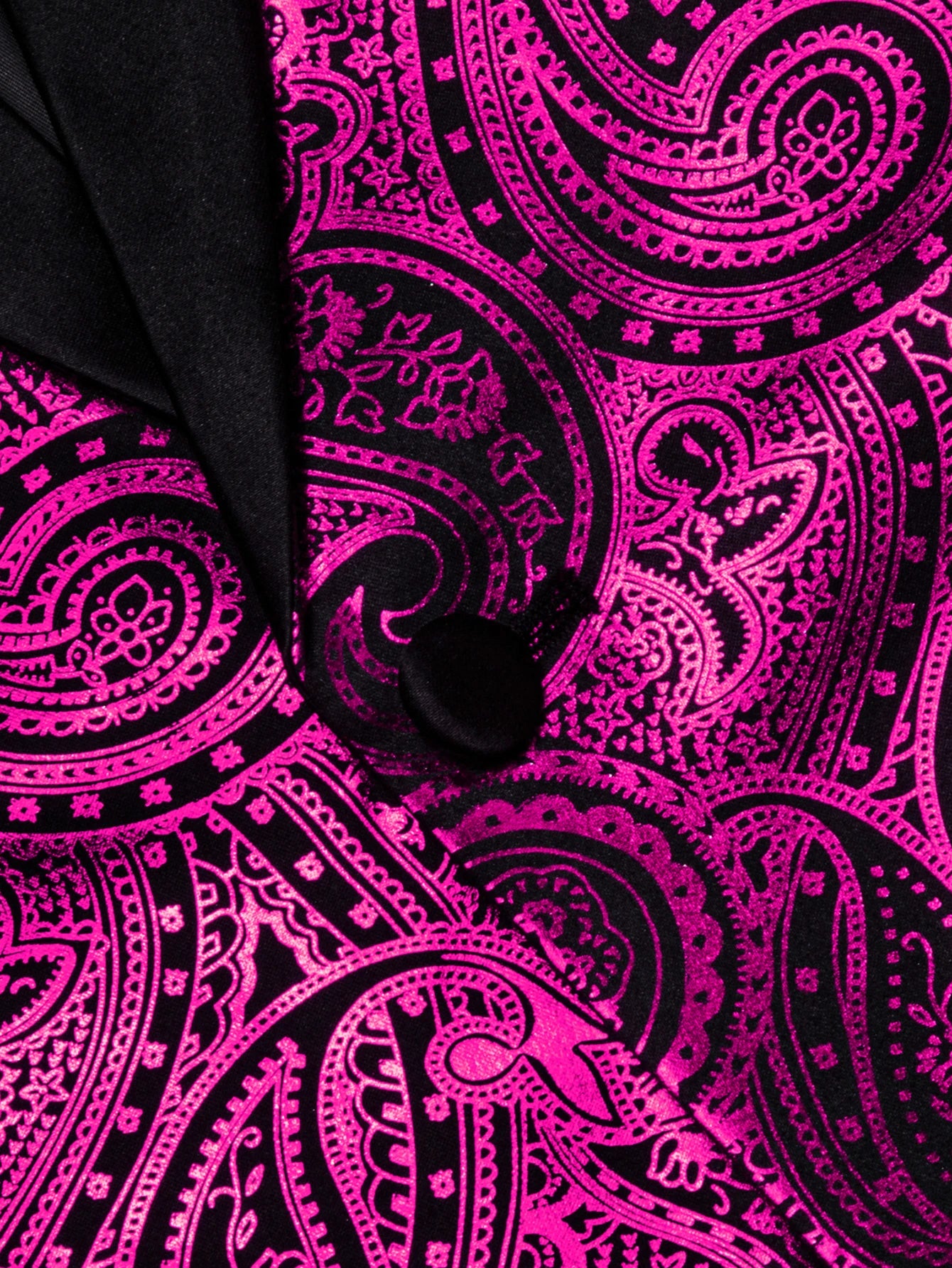 Men's Fuchsia Paisley Tuxedo Jacket Single Button Shawl Lapel Blazer for Men Formal Wedding Banquet Prom Party Stage Wear Qme