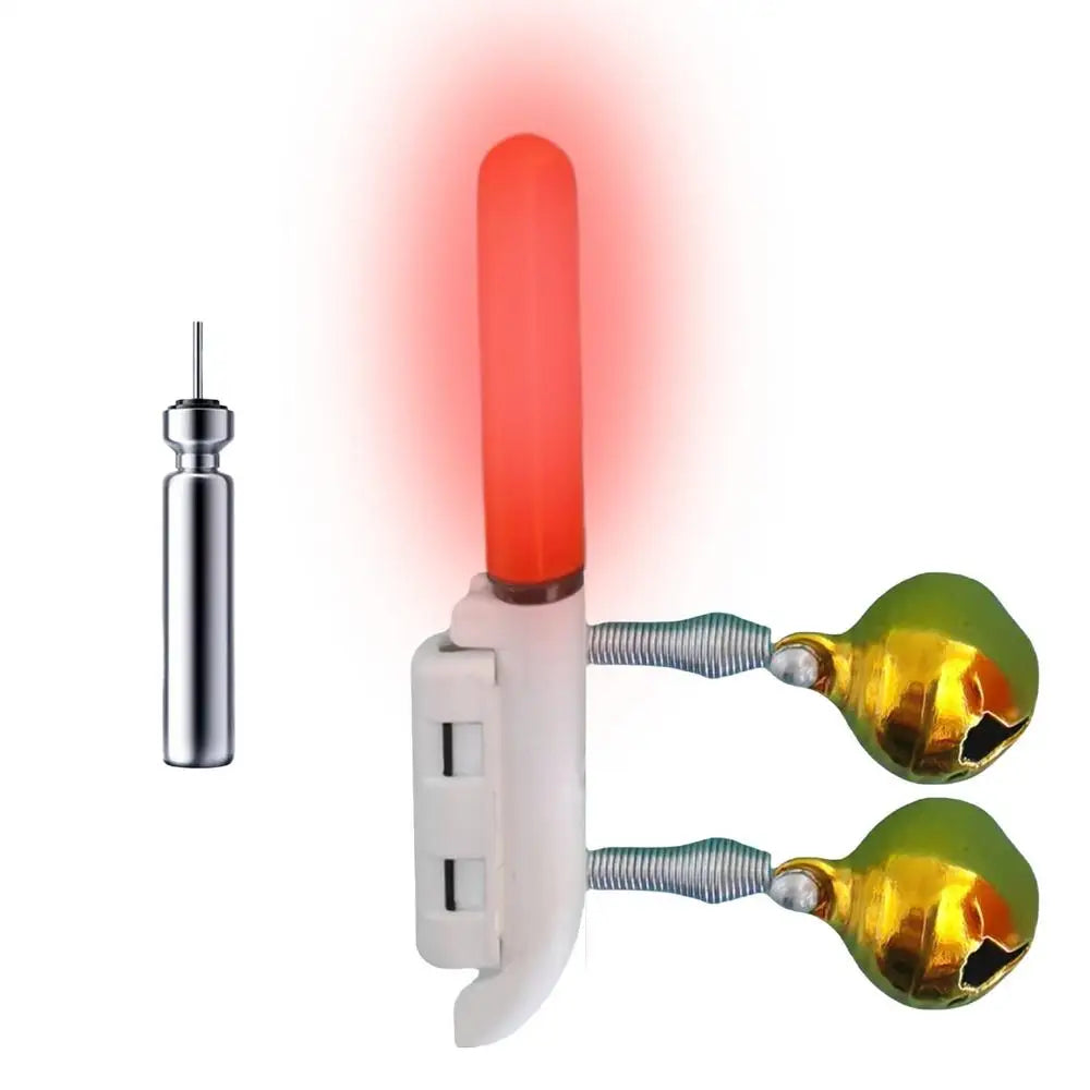 Fishing Rod Light Clip Fishing Light Stick Rod Bell USB Charge Luminous Tackle Night Bright Lamp Fish Bell Alarm Indicator Rings Qme 01