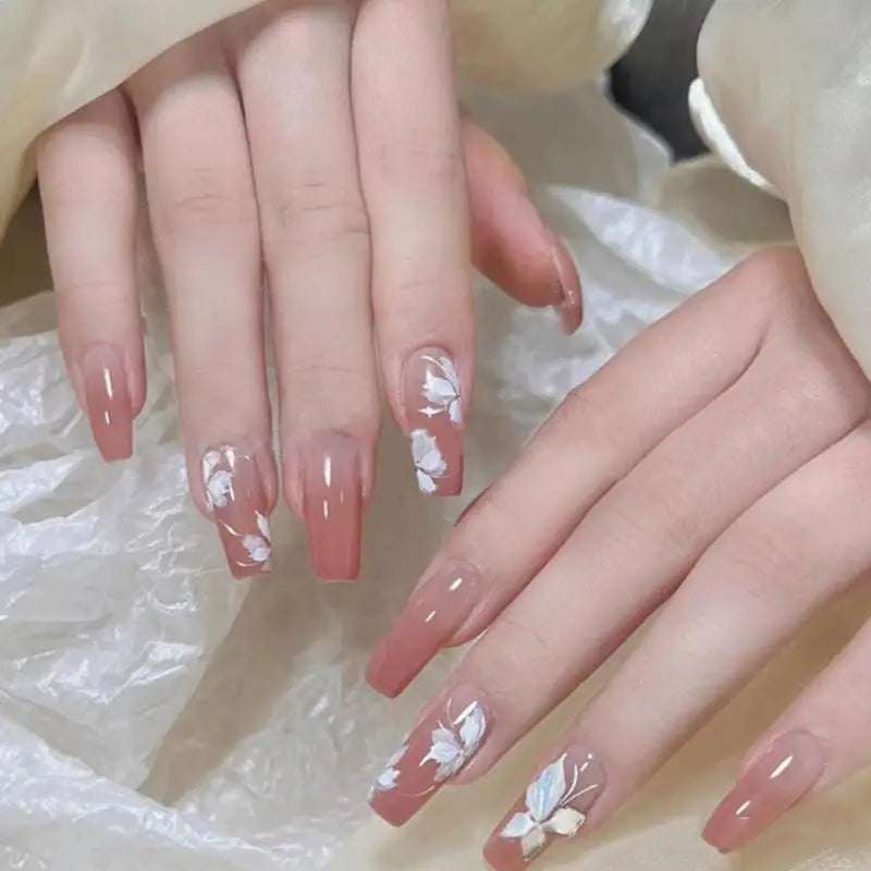 Butterfly Flower Nail Transfer Foils Sticker Paper 50 Bow Floral Qme