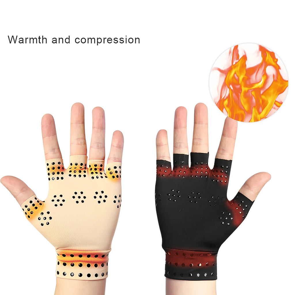 1 Pair Fingerless Gloves Unisex Nylon Compression Gloves Breathable for Daily Living Compression Gloves Fingerless Hand Glove Qme