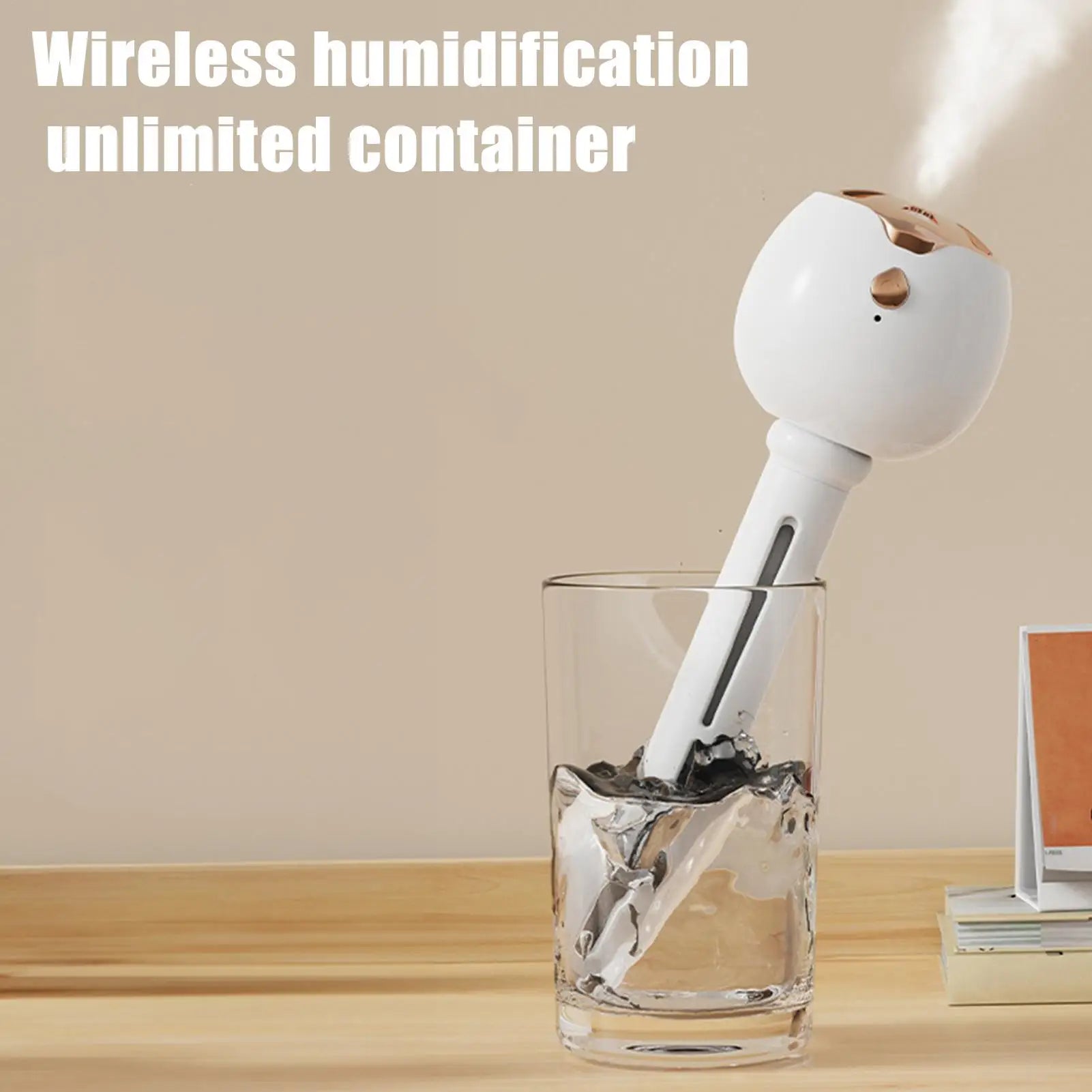 Humidifier Wand Mini Portable Quiet Fine Mist Moisture Diffuser Qme