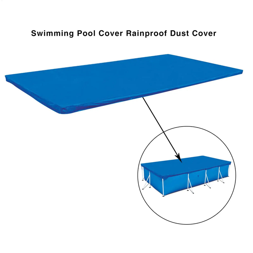 Rectangular Swimming Pool Protection Cover Weatherproof Dustproof Waterproof Swimming Pool Insulation Film for Home Pood Outdoor Qme