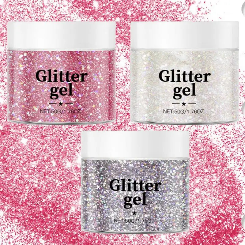 Eye Glitter Nail Hair Body Face Gel Natural Glitter Makeup Eye Glitter Face Body Lip Glitter Eyeshadow Polarizing Stage Makeup Qme