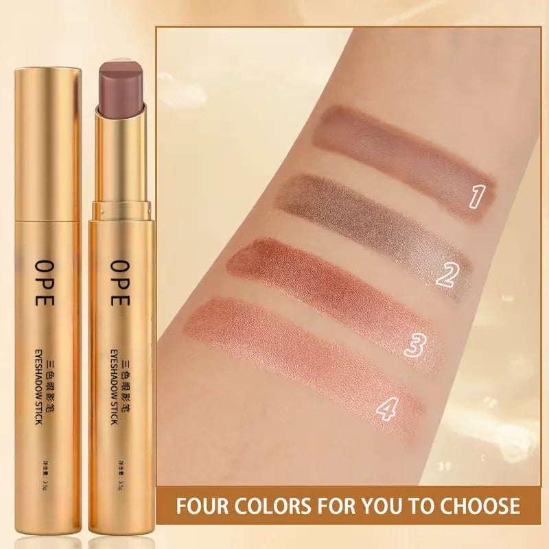 Lazy Person's One-stroke Three-color Eyeshadow OPE Stick Qme