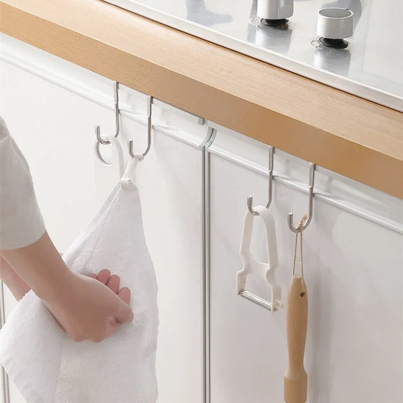 201 Stainless Steel Hook Punching Double S-shape Kitchen Bathroom Qme