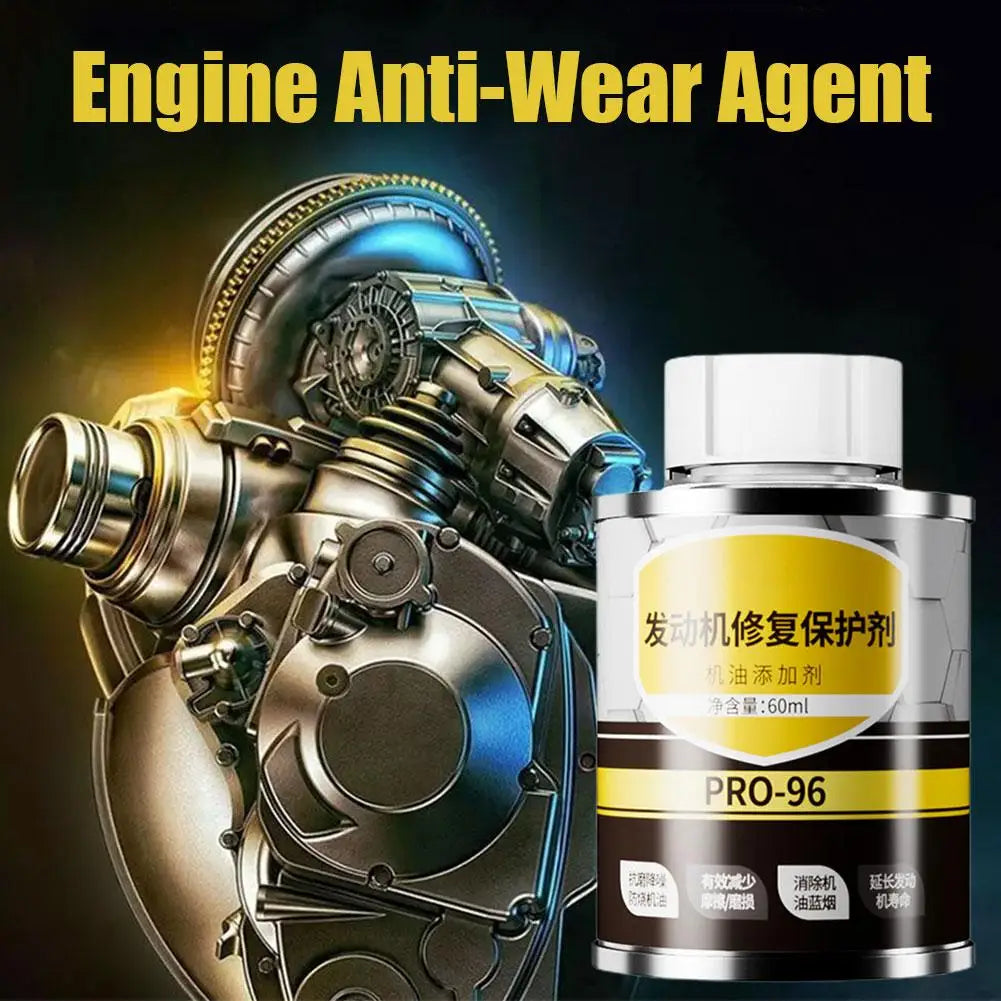 60ml Engine Anti-Wear Protective Agent Noise Reduction Jitter Strong Burning Engine Oil Liquid Additive Car Supplies Qme