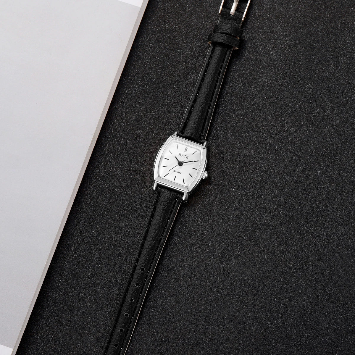 2PCS/Set Fashion Casual Women Watches Leather Strap Quartz Wristwatch Reloj Mujer Girls Clock Gift（Without Box） Qme
