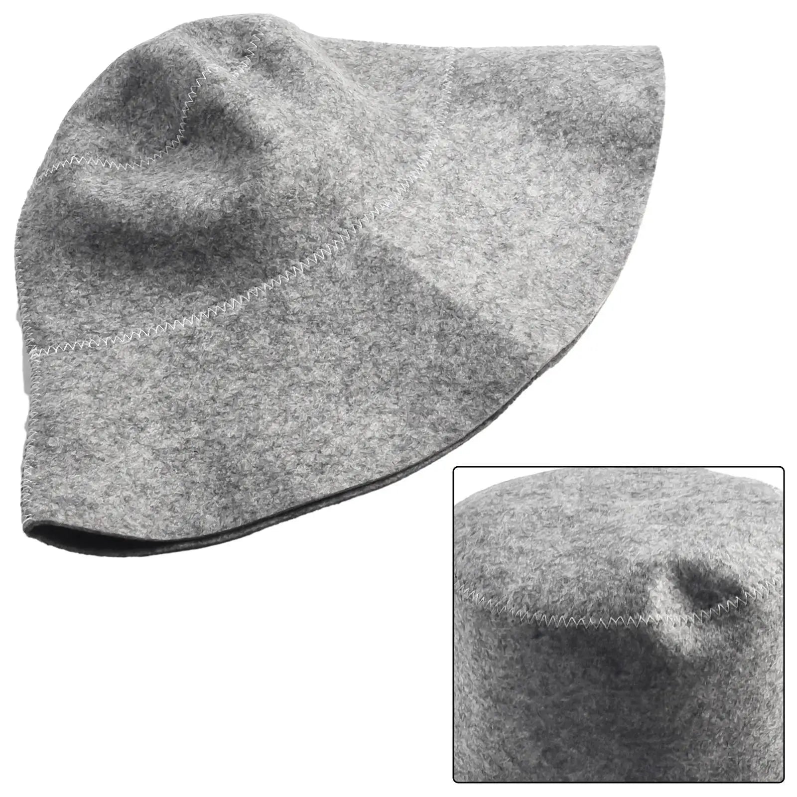 1pc Felt Sauna Hat Anti Heat Thicken Wool Felt Shower Cap Hair Turban For Bath House Head Protection Bathroom Accessories Gray Qme