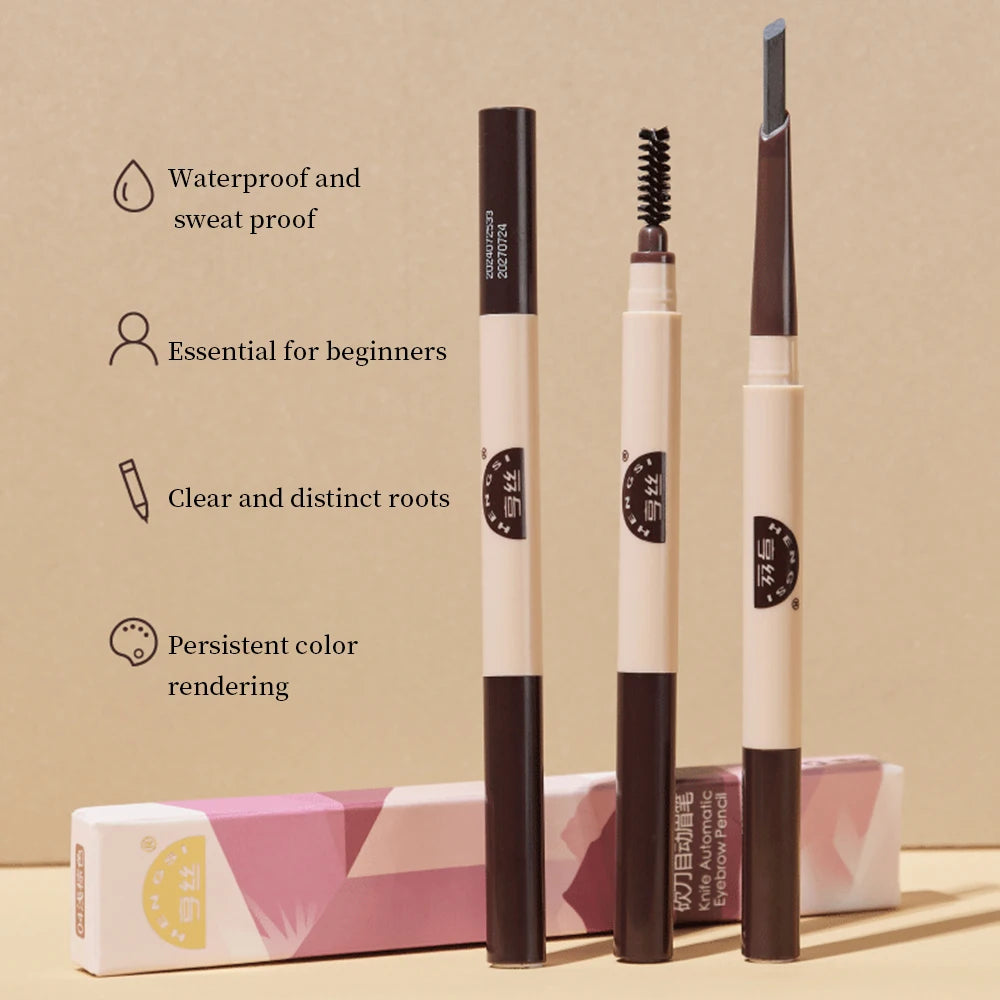 Automatic Double-ended Eyebrow Pencil Long-lasting Three Dimensional Qme