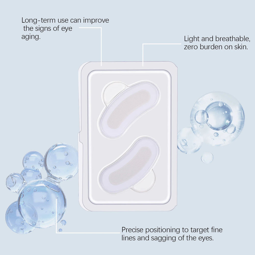 Micro-needle Eye Patch Hyaluronic Acid Anti-Wrinkle Fade Eye Fine Lines Moisturizing 0.25mm Caressing Microcrystals Eyes Patch Qme