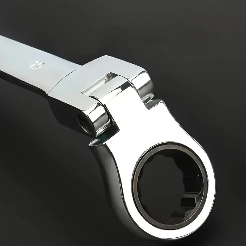 10mm professional grade chrome vanadium steel ratchet wrench - double-ended reversible design for automotive hand tools Qme