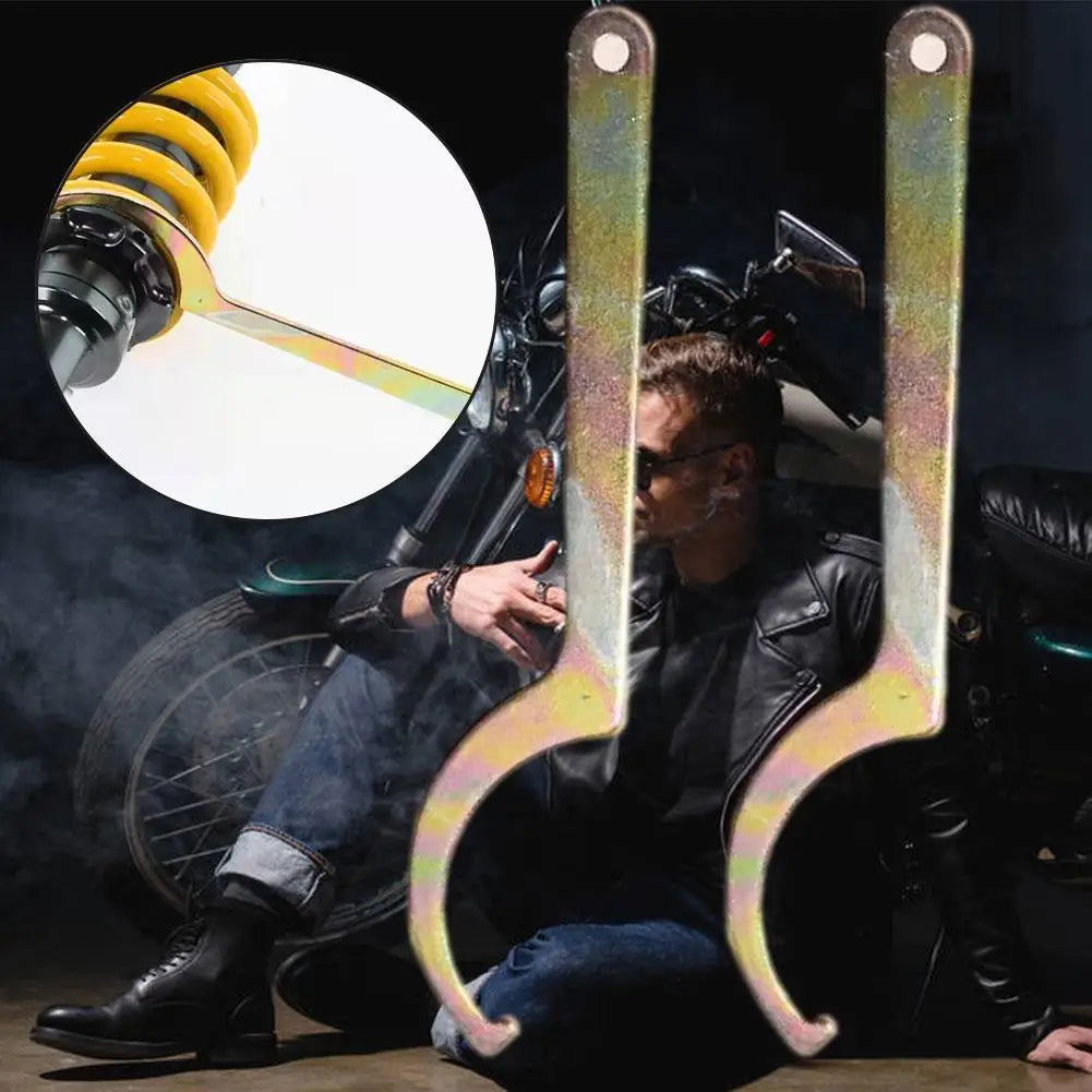 1PCS Spring Adjuster Wrench Tools Motorcycle Tool Shock Absorber Suspension Tools Hand Tool Hook For Honda Spring Adjuster Qme