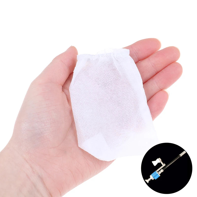 Cotton Elasticated Bag Cleaning Tools Aquarium Filter Fish Tank Mesh Qme